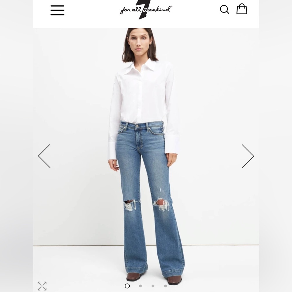 SEVEN FOR ALL MANKIND LUXE VINTAGE DOJO WITH DESTROY IN MUSE